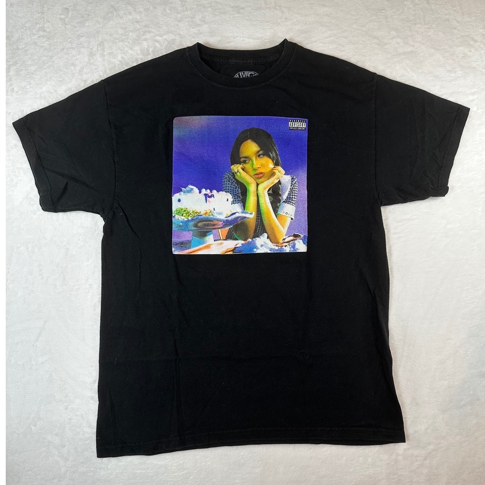 Olivia Rodrigo Sour Album Graphic T-Shirt Black Mens Large Official Merch